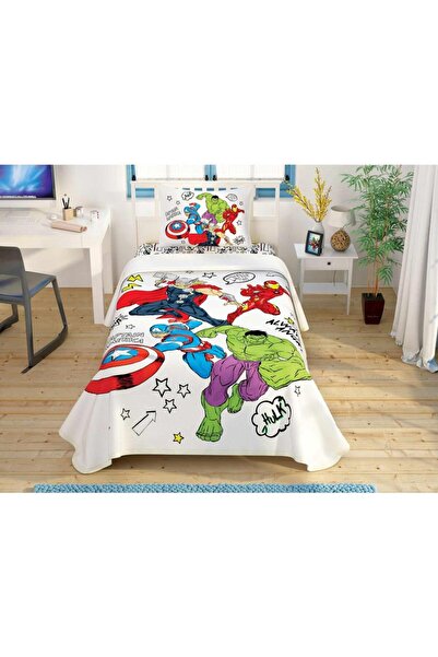 Taç Lisanslı Pike Takımı Avengers Queen 120x200 Tek Kişilik