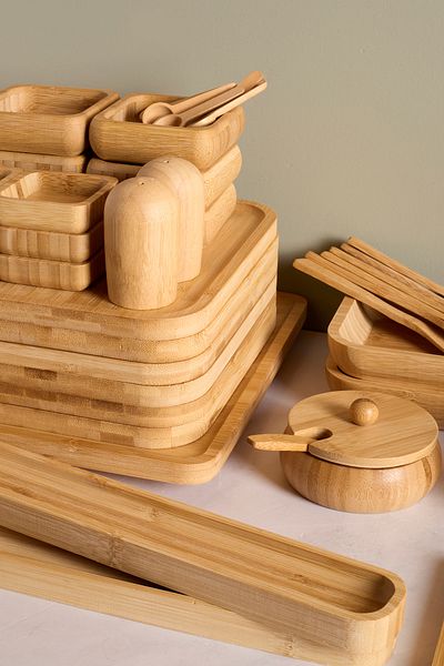 Perotti Rumeli Bamboo 67 Piece Breakfast Set for 6 People