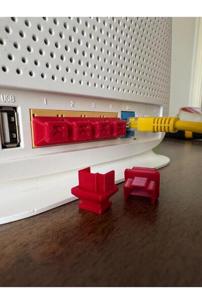 Maker Deha 5'li Rj45 Ethernet Toz Kapağı – Modem Ve Ağ Portları Için Toz Koru...