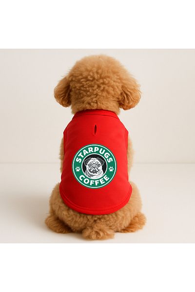 MPZ Pets Cat and Dog Outfit & Gown - Red Starpugs Tank Top