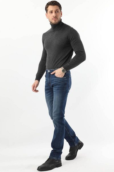 BANNY JEANS Мъжки дънки Regular Fit, тъмносини