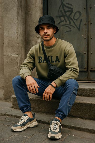 Bluewhite Pantaloni de jogger albastru închis pentru bărbați cu buzunare cargo