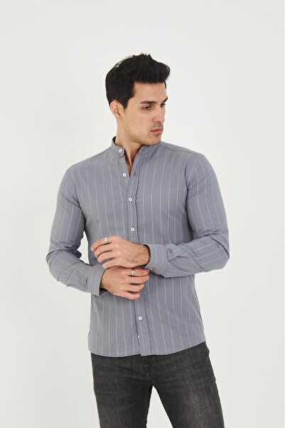 jack carisma Чоловіча сорочка з лайкрової бавовняної тканини з облягаючим коміром з лайкри