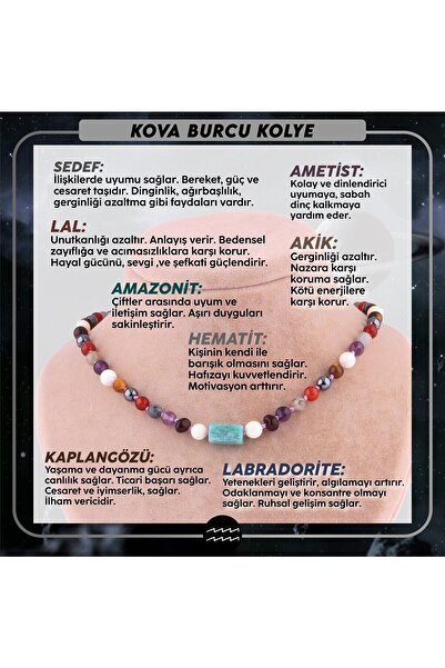 OSMANLI DEĞERLİ TAŞ قلادة برج الدلو المعتمدة من الحجر الطبيعي M209