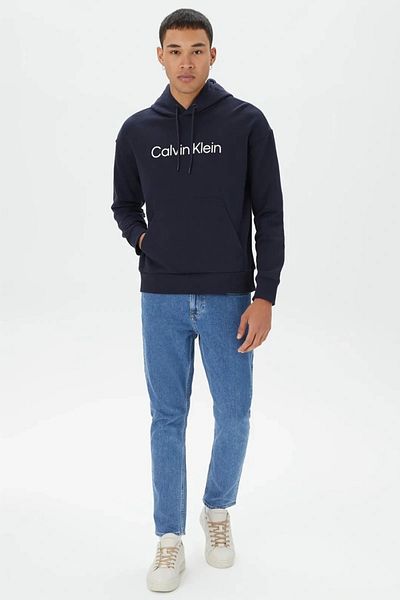Calvin Klein Modrá pánska mikina s kapucňou - K10K 111345 Chw