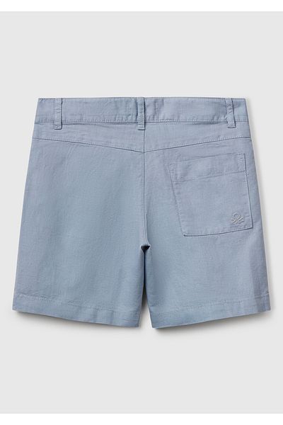 United Colors of Benetton Bermude pentru băiat, albastru, cu logo brodat, cu buzunar