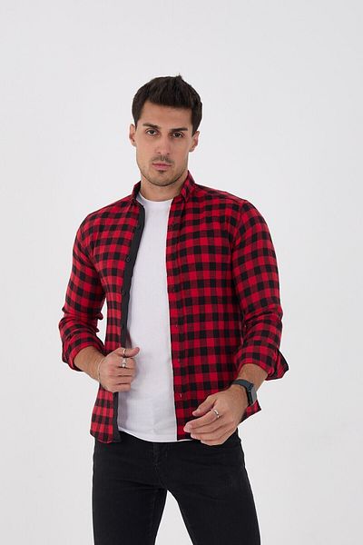 jack carisma Flannel Slim Fit Thin Lumberjack