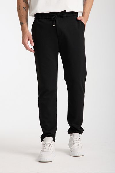 KAPHONE Men's Trousers Elastic Waist Lycra Folded Leg Jogger Style