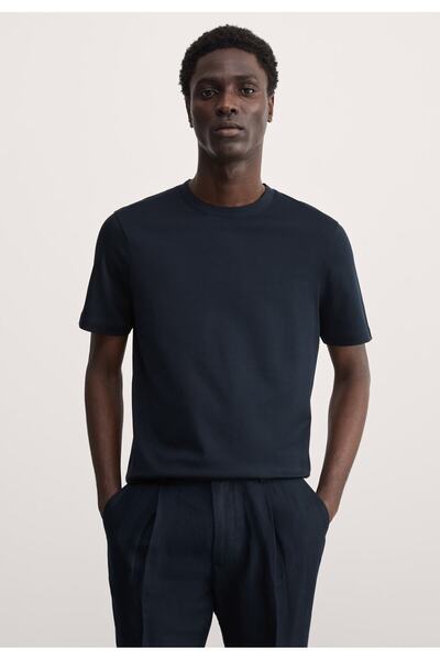 Marks & Spencer Saf Pamuklu Kısa Kollu Yuvarlak Yaka T-Shirt