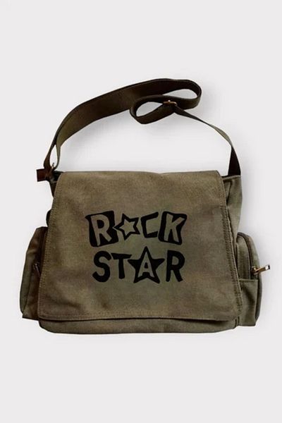 weywot Τσάντα Messenger σε Χακί Χρώμα Rock Star