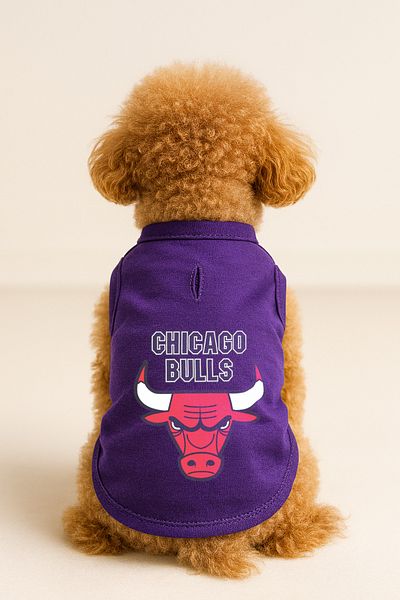 MPZ Pets Cat and Dog Outfit & Dress - Purple Chicago Bulls Tank Top