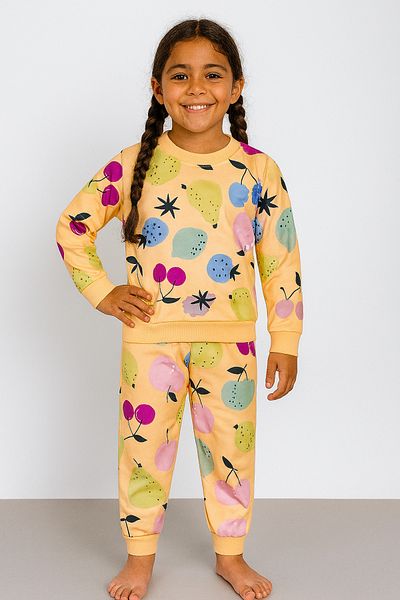 minitrends Printed 2Ip Seasonal Girl's Top and Bottom Double Set