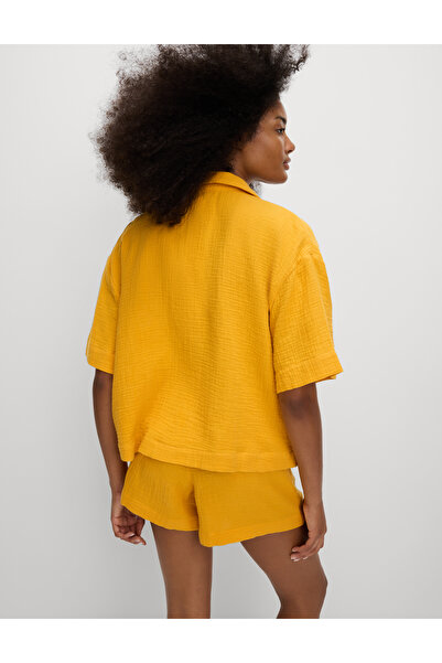 Marks & Spencer Saf Pamuklu Plaj Gömleği