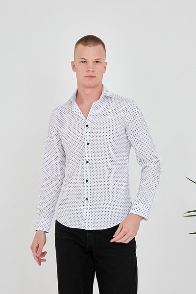 jack carisma Ελαστικό πουκάμισο Poplin - Slim Fit, Ανδρικό Πουκάμισο Puntis