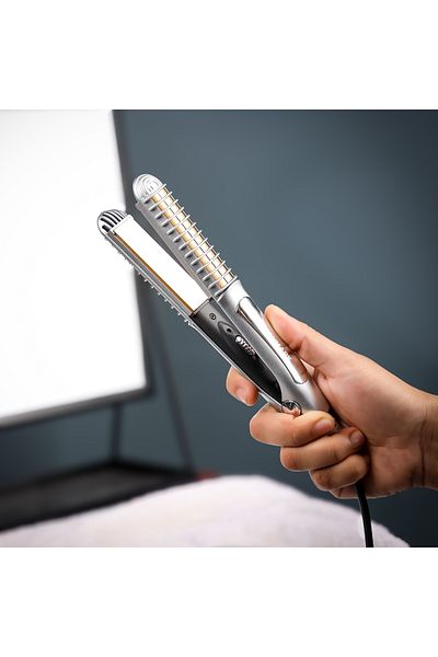 Olsenmark 220°c Max Temp, 26w Hair Straightener | Aluminum Plate | Ptc Heating | Silver | 2-year Warranty