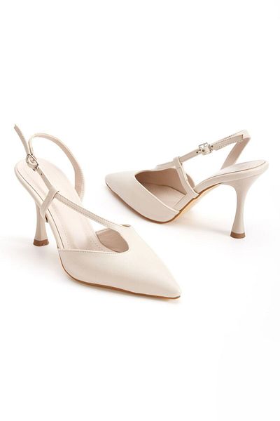 FOR YOU MAWİ Women's High Heels Shoes Pointed Toe Thin Heel 9 cm