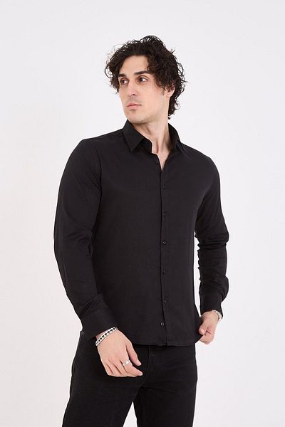 jack carisma Мъжка риза с гъвкава памучна кройка Slim Fit