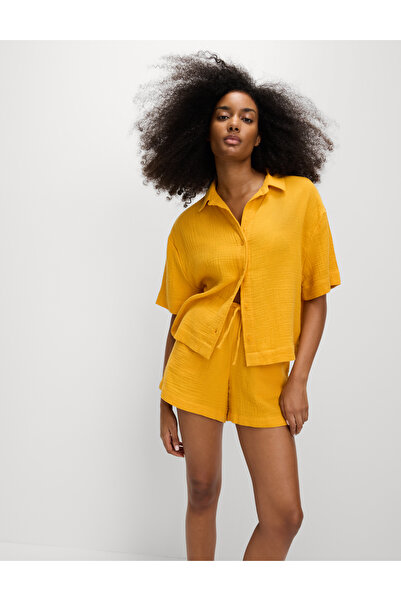 Marks & Spencer Saf Pamuklu Plaj Gömleği