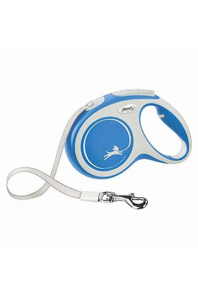 Flexi New Computerized Ribbon Dog Walking Collar Size Blue from 5 Meters