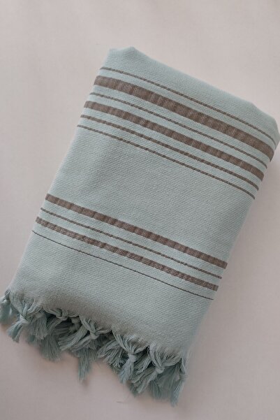 Sevim Πεστεμάλ & Πετσέτα Μέντα Πράσινη Ριγέ Βαμβακερή - Μαλακή και Γρήγορη Στέγνωμα 90x170 εκ.