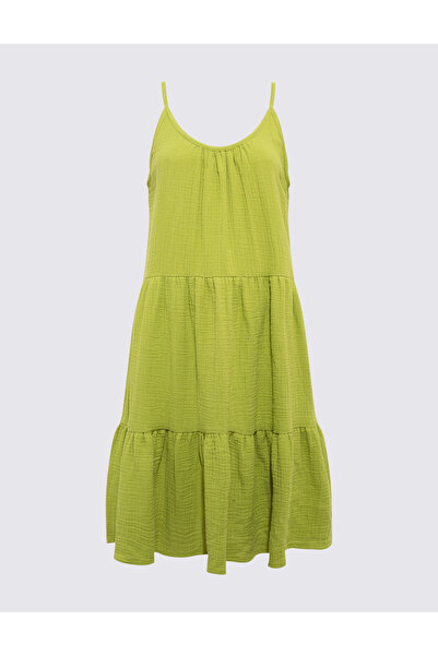 Marks & Spencer Saf Pamuklu Mini Plaj Elbisesi