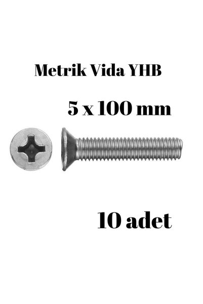 TUĞRA HIRDAVAT Metrik Vida Civata Yhb 5x100 10'lu Paket