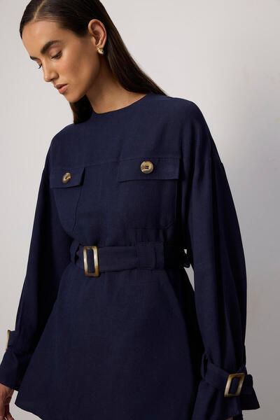 Touché Privé Linen Textured Belt Set