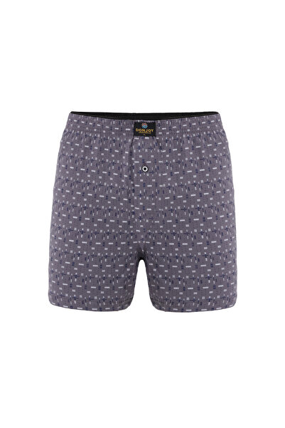 don joy Ανδρικά μπόξερ με 5 σχέδια από βαμβακερό χτενισμένο βαμβάκι με μακρύ κουμπιά και ελαστική μέση