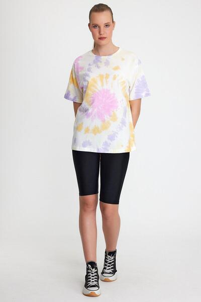 Polo State Ženska majica sa tie-dye printom, oprana Oversize kroj roze