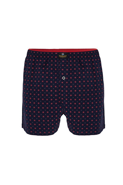 don joy Ανδρικά μπόξερ με 5 σχέδια από βαμβακερό χτενισμένο βαμβάκι με μακρύ κουμπιά και ελαστική μέση