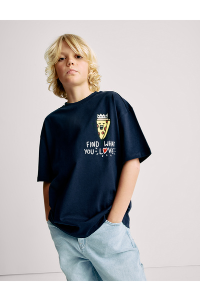 Marks & Spencer Pure Cotton Doodle Boy Grafik Tişört (2–16 Yaş)