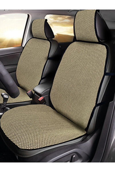 KONFORUM طقم وسائد مقعد السيارة مضادة للتعرق غطاء مقعد من القماش القطني (مجمو...