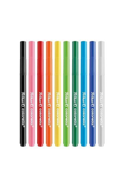 Pelikan Colorella Super Brush Marker Set, Material Plastic, Brush Tip, Assorted Colors, Set of 10