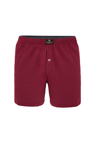 don joy Ανδρικά μπόξερ με 10 σχέδια από βαμβακερό χτενισμένο βαμβάκι με μακρύ κουμπί και ελαστική μέση