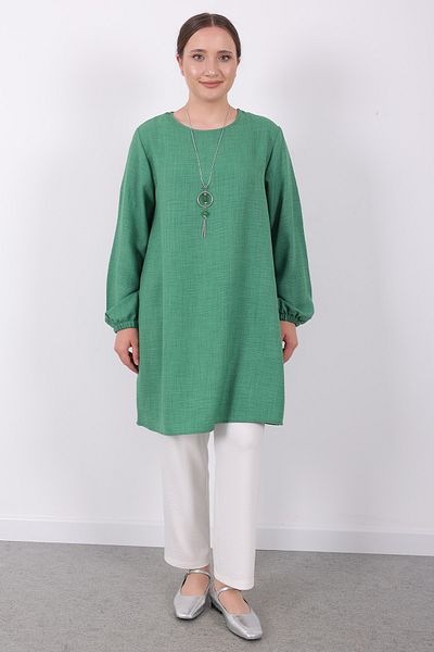 Linvey Summer Women's Tunic Casual Thin Sofia Linen Necklace Tunic with Wide Size Options