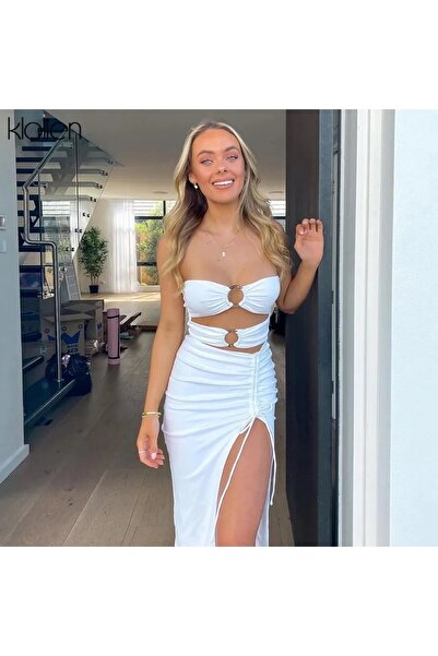 angel stayl Angel Beyaz Plaj Elbisesi