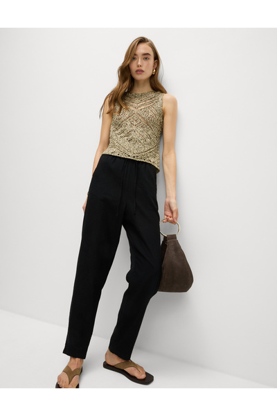 Marks & Spencer Tapered Fit Keten Pantolon