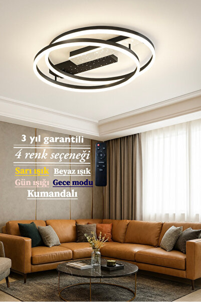 Lucent Avize Çift Yuvarlak Tasarım Şık Konforlu Ledli Avize