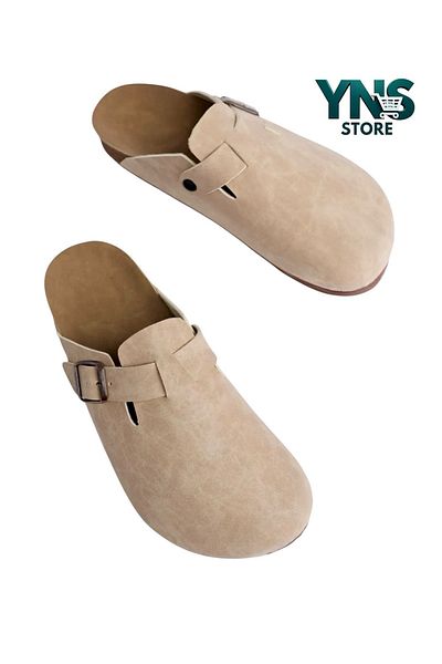 Ynsstore Νέα σεζόν Νέο μοντέλο Boston Slippers Unisex Μπεζ Χρώμα