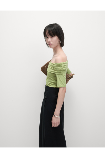 Marks & Spencer Bardot Yaka Regular Fit Bluz