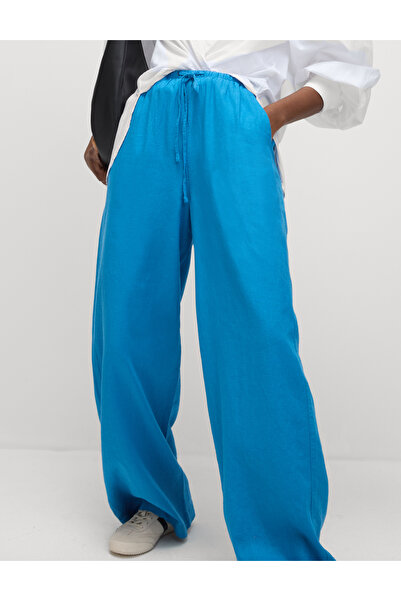 Marks & Spencer Wide Leg Keten Pantolon