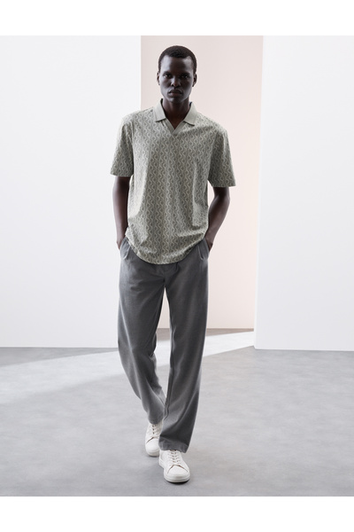 Marks & Spencer Saf Pamuklu Supima® Desenli Polo T-shirt