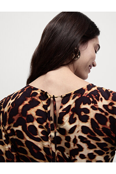 Marks & Spencer Leopar Desenli Midi Elbise