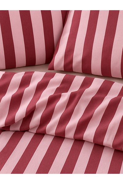 Tabu Home Ranforce Burgundy Double Duvet Cover Set