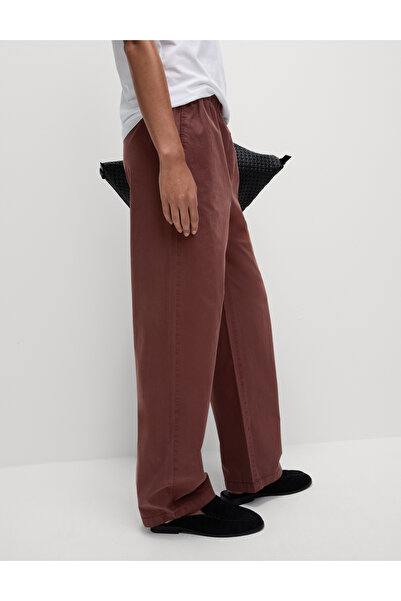Marks & Spencer Saf Pamuk Poplin Straight Leg Pantolon