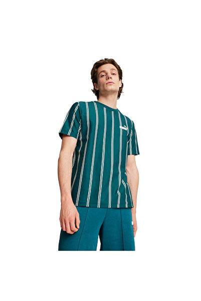 Puma Sports Club Aop Erkek Yeşil Günlük Stil T-Shirt 68186222