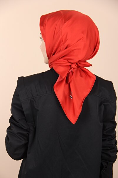 Levidor Kırmızı Levidor Düz Twill İpek Eşarp