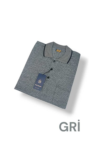 Ünal Giyim Big Size Pocket Collar Dad T-Shirt Xl..2Xl..3Xl..4Xl