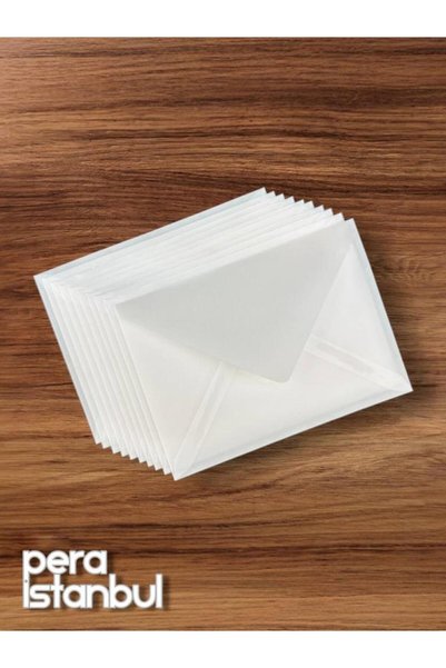 Pera İstanbul 20Pcs Transparent Transparent Envelope Invitation Luxury Greeting Card Letter Seal Wallet