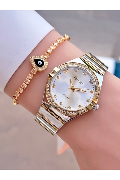 Ferrucci ساعة يد نسائية - تصميم أنيق وعملي